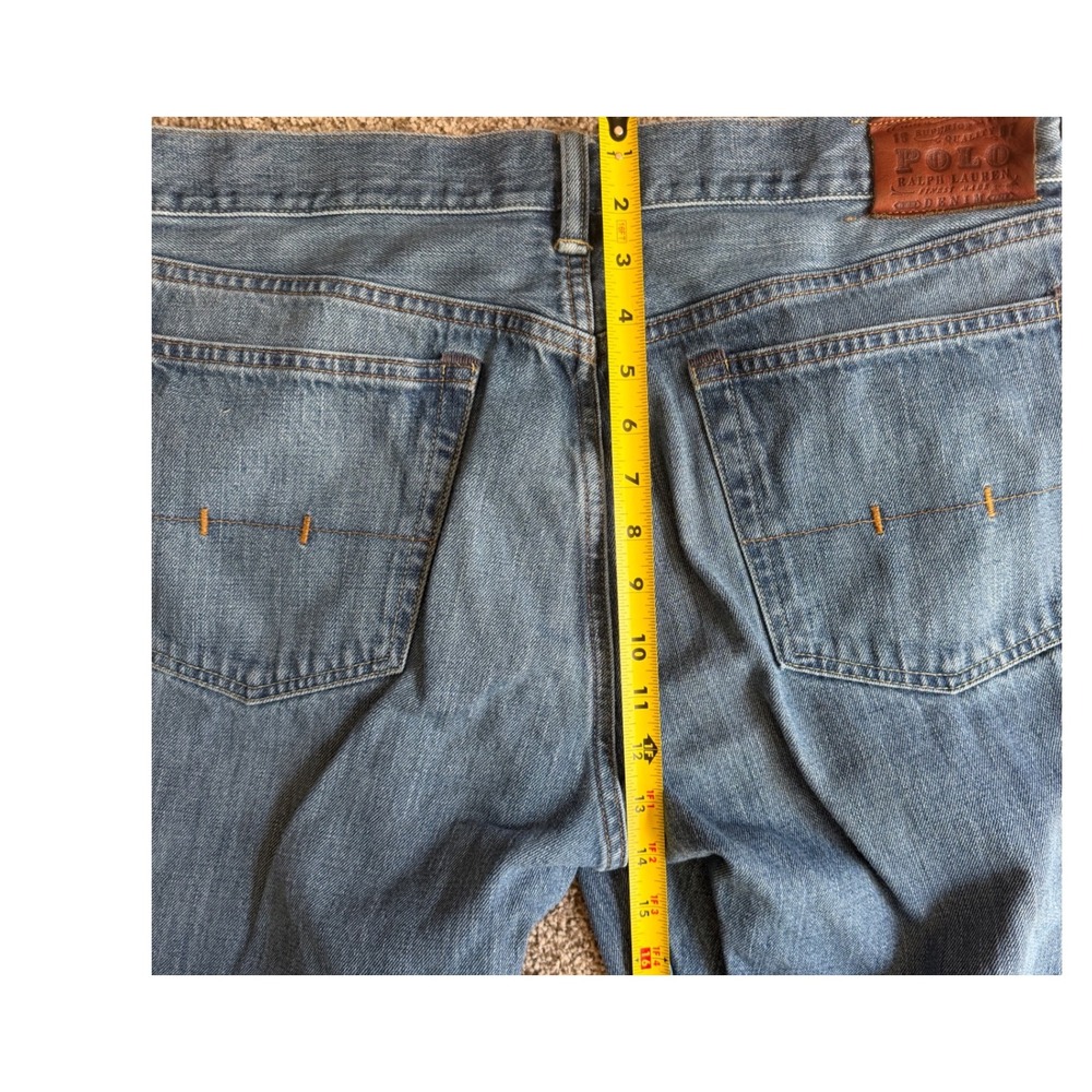 Polo Ralph Lauren Mens 36x32 Classic Straight Jeans Medium Wash 100% Cotton - Picture 8 of 9